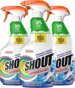 Shout Advanced Action Gel with Scrubber Brush