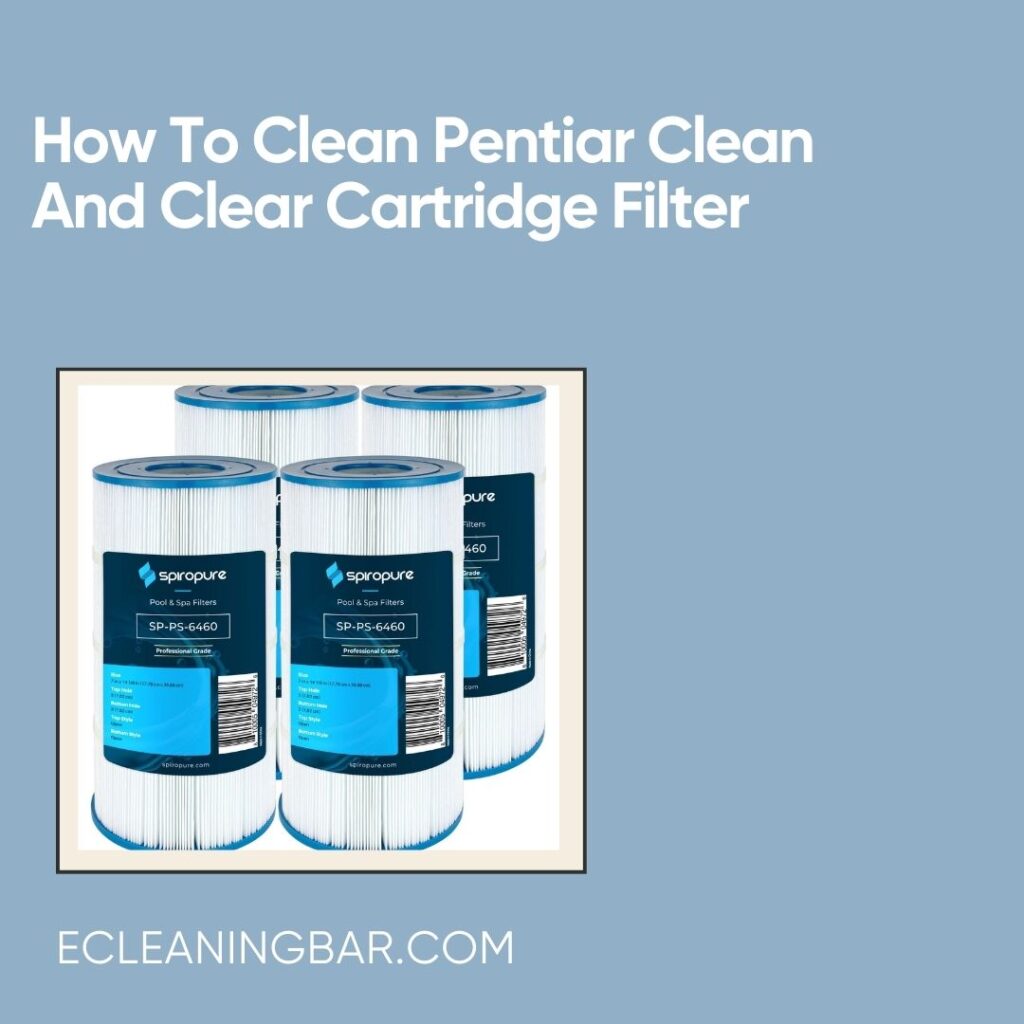 How To Clean Pentiar Clean And Clear Cartridge Filter